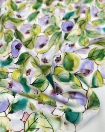 Ткань штапель принт D68 зеленый