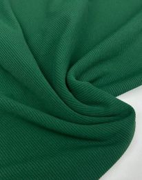 Ткань трикотаж в рубчик изумрудный