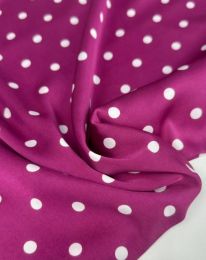 Ткань шелк Армани горох фуксия