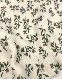 Ткань муслин принт D27 сливочный