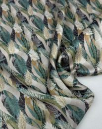 Ткань шелк принт d 26 зеленый