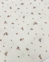 Ткань муслин принт D31 топленое молоко