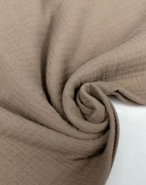 Ткань муслин однотонный темно-бежевый