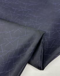 Ткань подклада "Штрихи" темно-синий