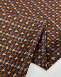 Ткань костюмно-плательная "Барби" принт d3 черный