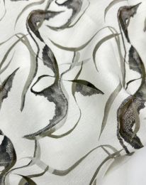 Ткань бохо принт "Вероника" D11 топленое молоко