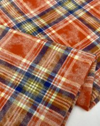 Ткань клетка костюмная d 7 оранжевый