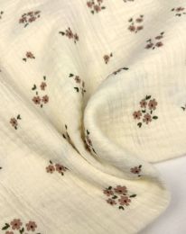 Ткань муслин принт D26 сливочный