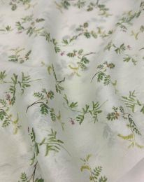 Ткань органза принт d12 зеленый