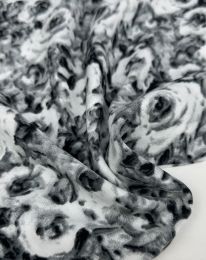 Ткань штапель принт D17 черный