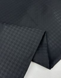 Ткань подклада жаккард "лапка" черный