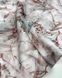 Ткань бохо принт "Вероника" D1 пыльная роза