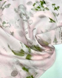 Ткань штапель принт "Адель" d1 светло-розовый