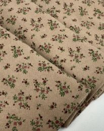 Ткань фланель принт d4 кофе с молоком