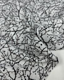 Ткань штапель принт D3 светлое молоко