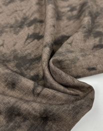 Ткань цея меланж принт d3 капучино с розовым оттенком