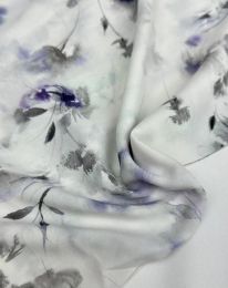 Ткань штапель принт "Адель" d12 фиалковый