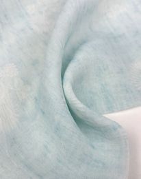 Ткань органза принт d3 голубой яркий