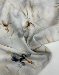 Ткань штапель принт "Адель" d2 светло-серый