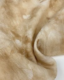 Ткань органза принт d8 бежевый песочный