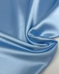 Ткань атлас сатин стретч светло-голубой