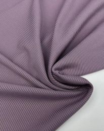 Ткань трикотаж в рубчик "Оливия" грязно-лиловый