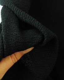 Ткань фукра стретч черный