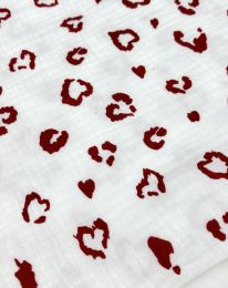 Ткань муслин принт D43 молочный/ivory