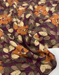 Ткань штапель принт D14 фиолетовый