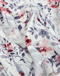 Ткань плательная вискоза "Медея" принт d11 лососевый