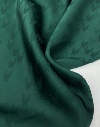 Ткань шелк жаккард "Лапка" d 1/ d 2/ d 3 тёмно-зелёный