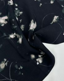 Ткань штапель принт "Адель" d6 черный