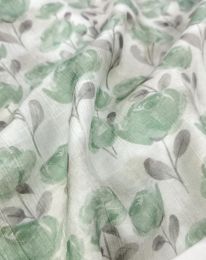 Ткань плательная вискоза "Медея" принт d8 зеленый