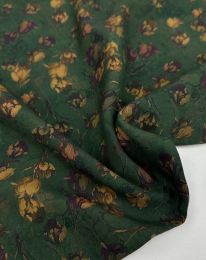 Ткань штапель принт D53 зеленый