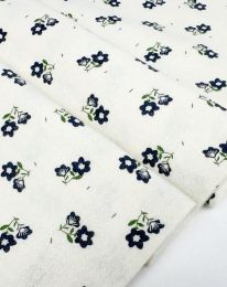 Ткань фланель принт d3 темно-синий