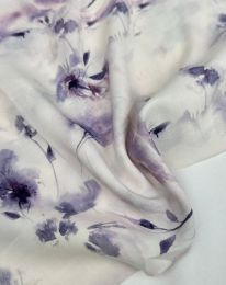 Ткань штапель принт "Адель" d12 светло-сиреневый