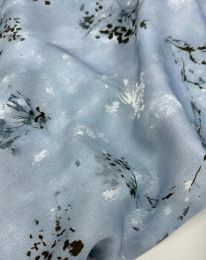 Ткань бохо принт "Вероника" D3 дымчатый голубой