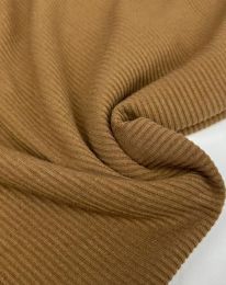 Ткань трикотаж в рубчик 2834 кэмел