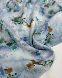 Ткань штапель принт "Адель" d10 голубой