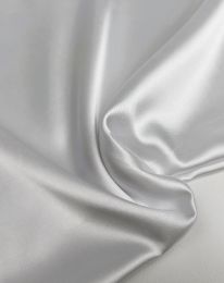 Ткань атлас сатин стретч белый