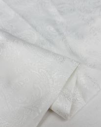 Ткань подклада жаккард "Огурцы" д 2 молочный/айвори