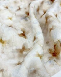 Ткань плательная вискоза "Медея" принт d1 оранжевый светлый