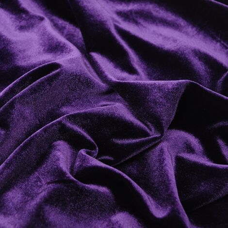 Ткань велюр стретч однотонный грязно-лиловый