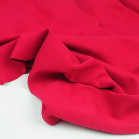 Ткань трикотаж "Милано" малиново-красный