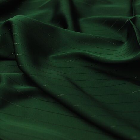 Ткань шелк Армани люрекс полоска тёмно-зелёный