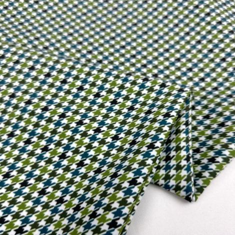 Ткань костюмно-плательная "Барби" принт d3 зеленый