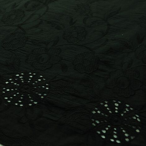 Ткань батист вышивка двусторонний купон 2 черный