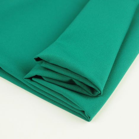 Ткань костюмно-плательная "Барби" зеленый морской