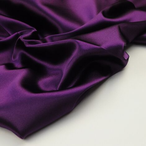Ткань атлас Сатин стретч однотонный фиолетовый