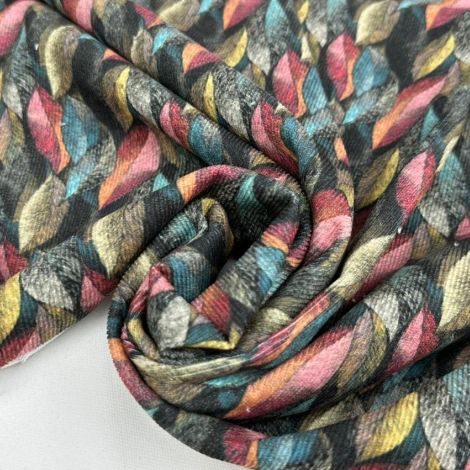 Ткань вельвет принт d1 черный